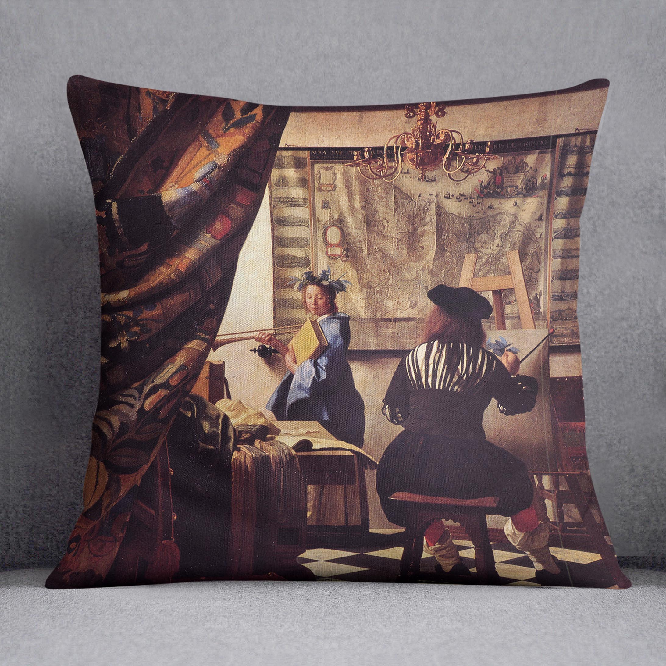 The Allegory of Painting by Vermeer Cushion
