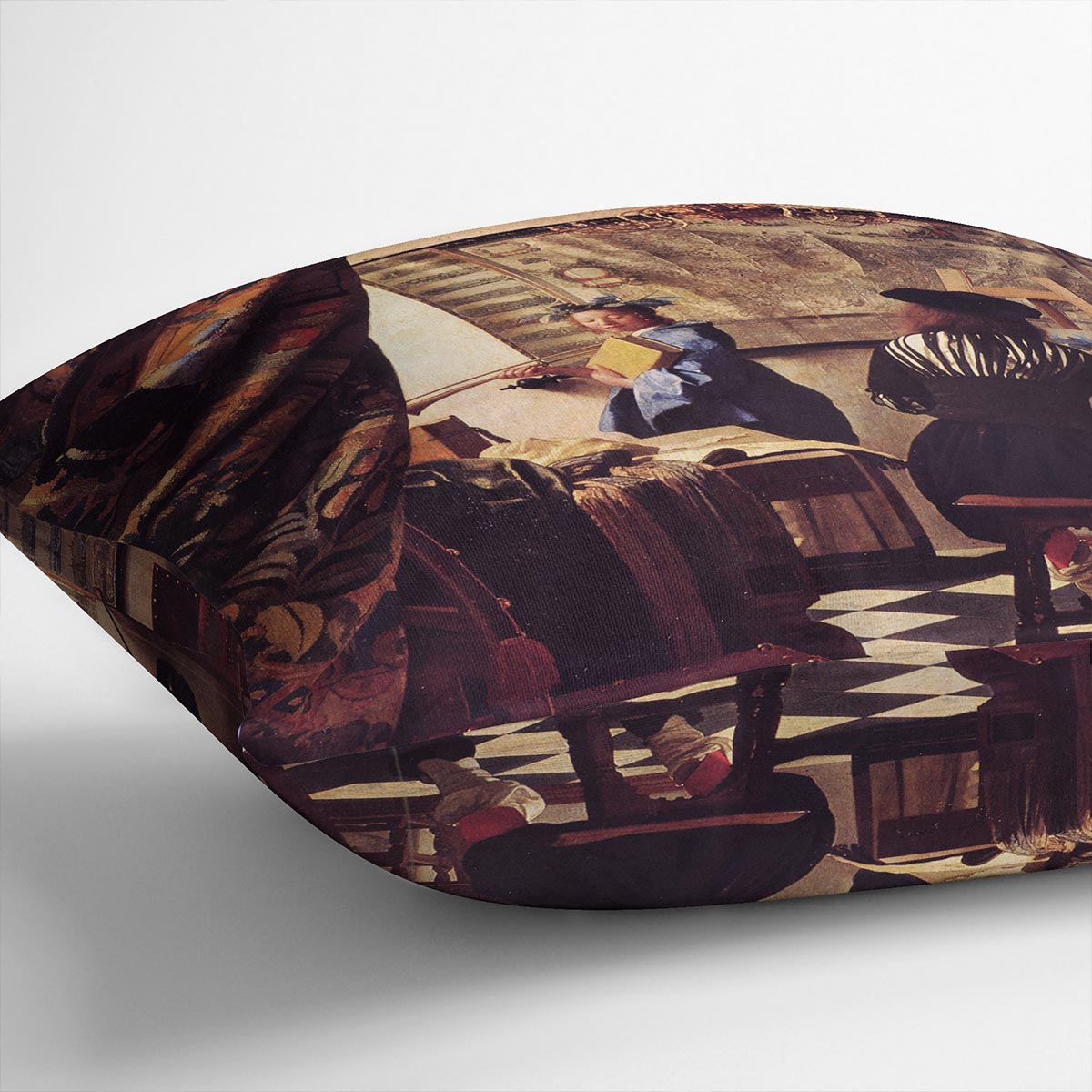 The Allegory of Painting by Vermeer Cushion