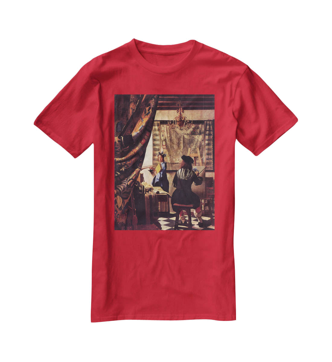 The Allegory of Painting by Vermeer T-Shirt - Canvas Art Rocks - 4