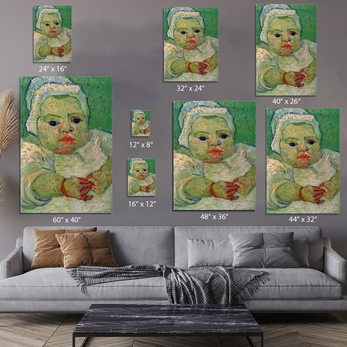 The Baby Marcelle Roulin by Van Gogh Canvas Print or Poster - Canvas Art Rocks - 7