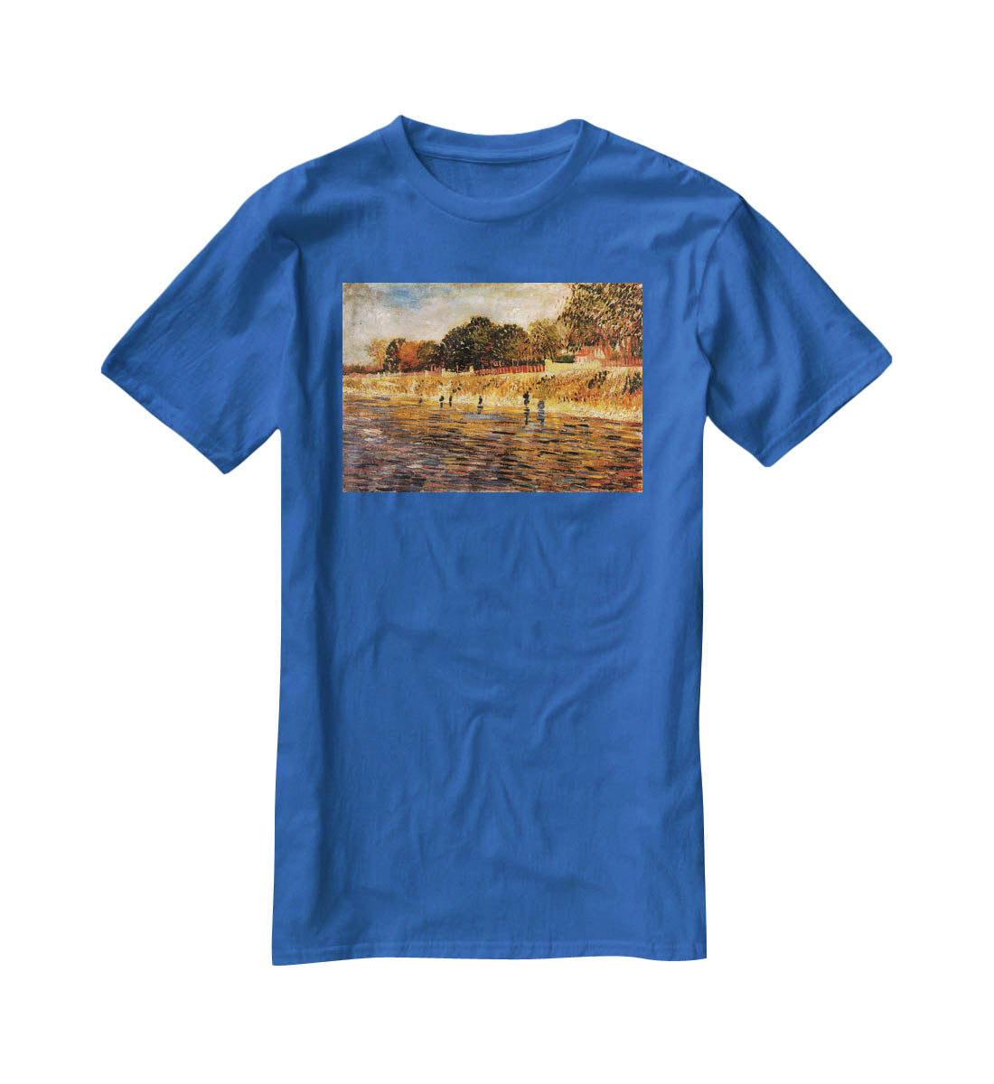 The Banks of the Seine by Van Gogh T-Shirt - Canvas Art Rocks - 2