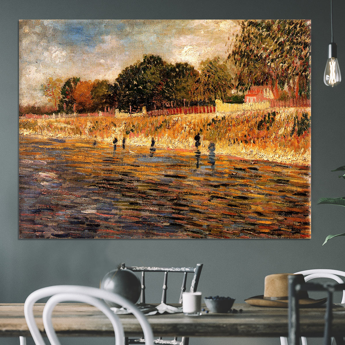The Banks of the Seine by Van Gogh Canvas Print or Poster - Canvas Art Rocks - 3