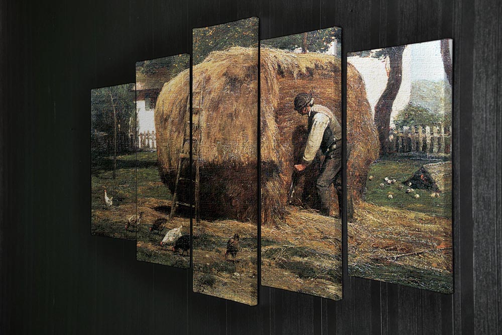 The Barnyard by Hassam 5 Split Panel Canvas - Canvas Art Rocks - 2