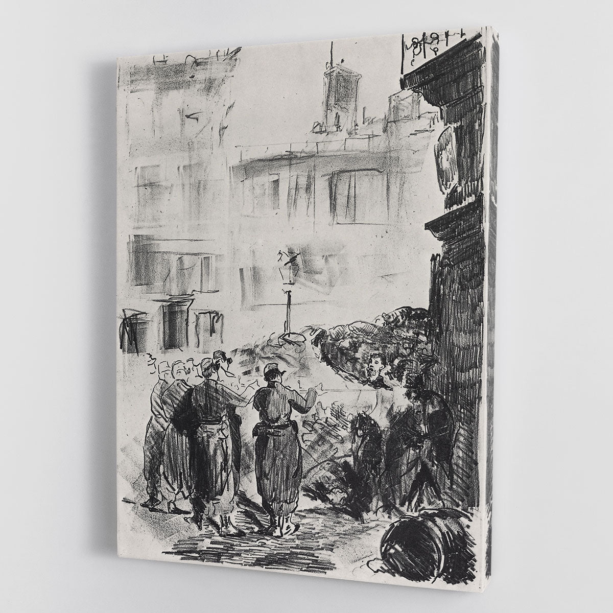 The Barricade by Manet Canvas Print or Poster - Canvas Art Rocks - 1