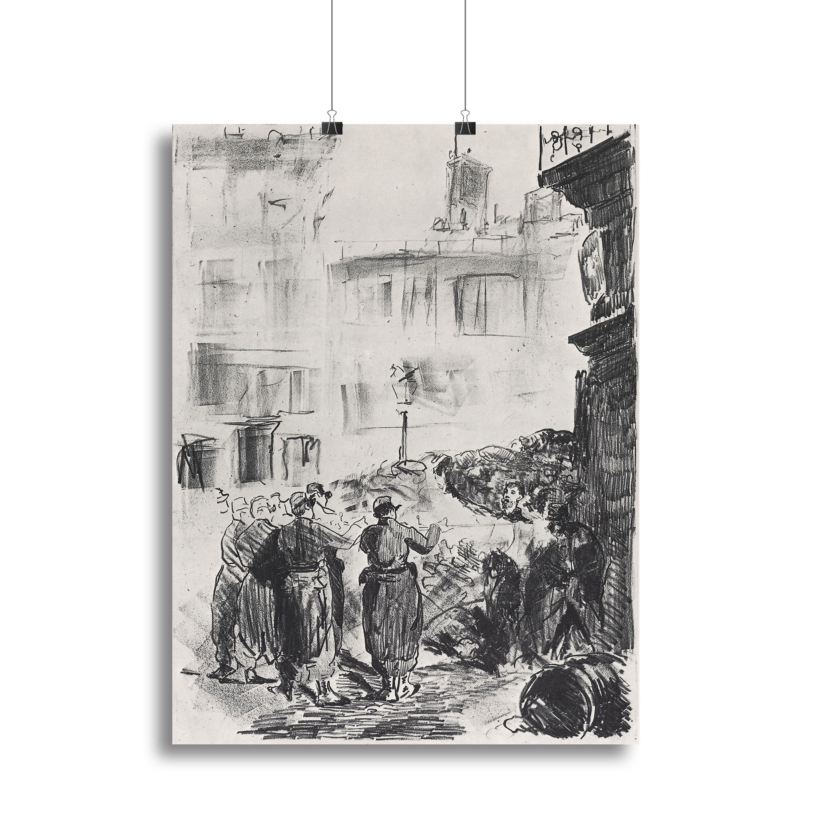 The Barricade by Manet Canvas Print or Poster - Canvas Art Rocks - 2