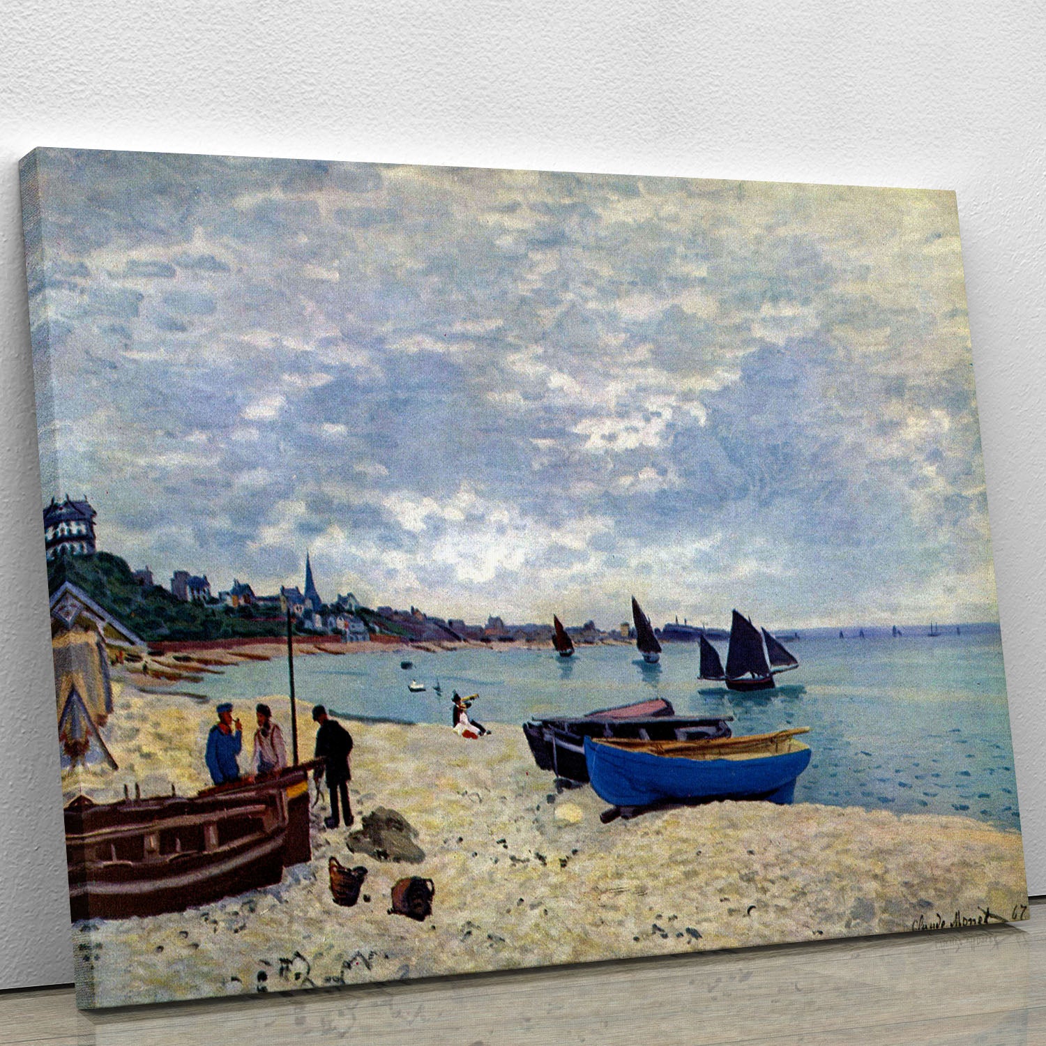 The Beach at Sainte Adresse 2 by Monet Canvas Print or Poster - Canvas Art Rocks - 1