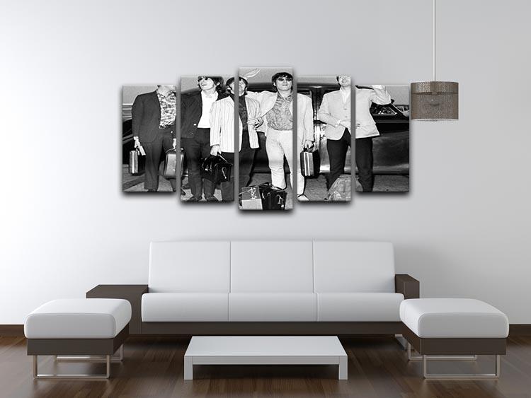 The Beatles and Brian Epstein at London Airport 5 Split Panel Canvas - Canvas Art Rocks - 3
