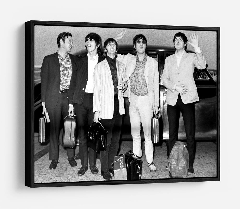 The Beatles and Brian Epstein at London Airport HD Metal Print