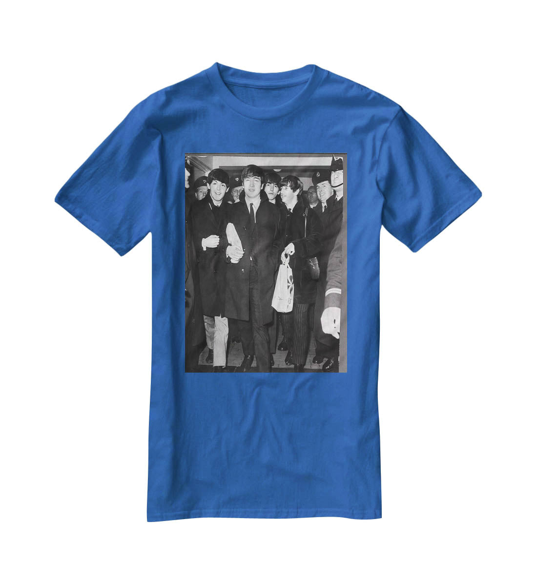The Beatles arrive at London Airport T-Shirt - Canvas Art Rocks - 2