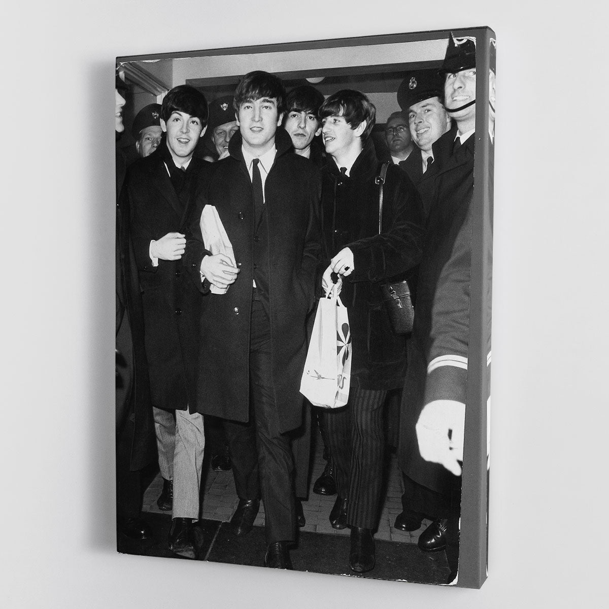 The Beatles arrive at London Airport Canvas Print or Poster - Canvas Art Rocks - 1