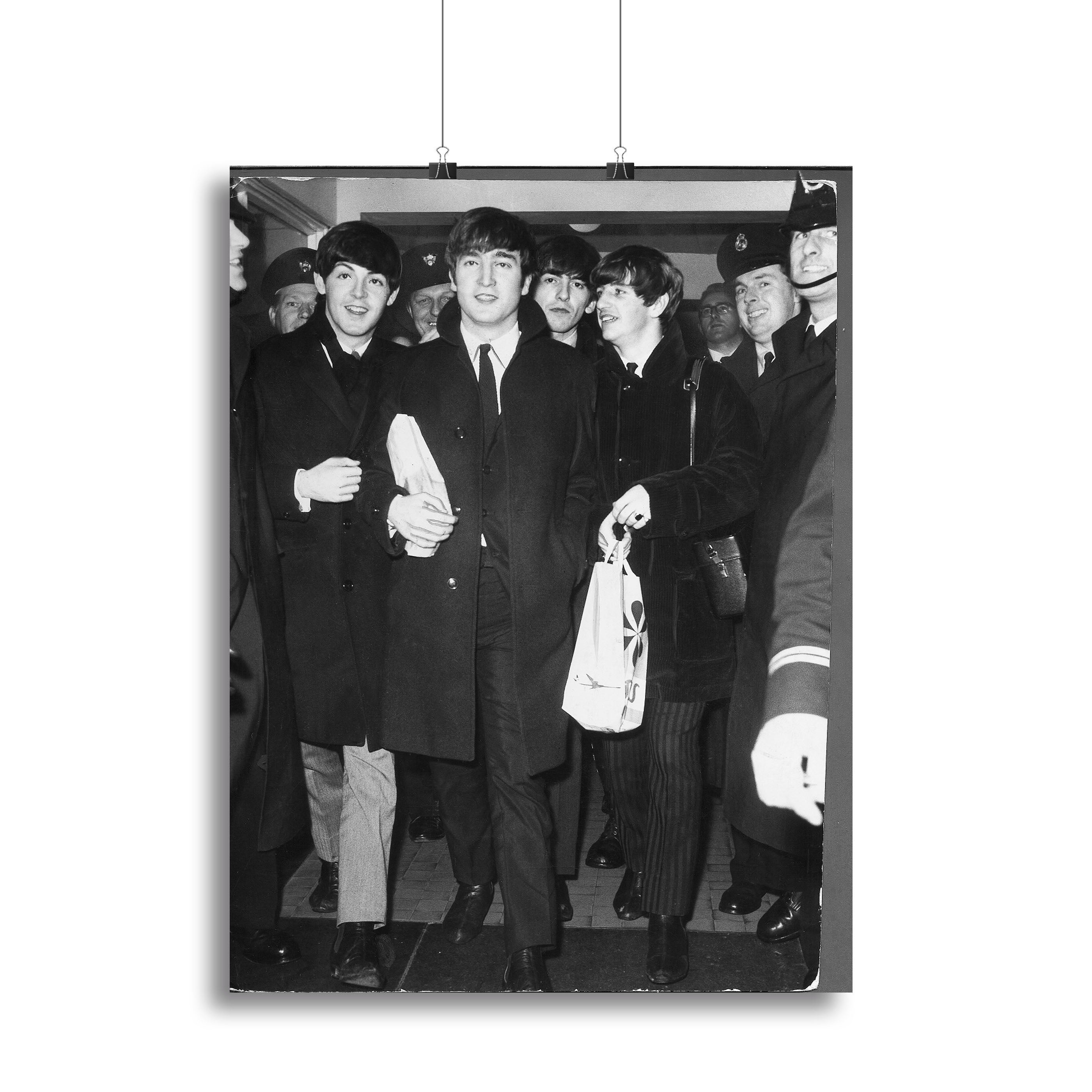 The Beatles arrive at London Airport Canvas Print or Poster - Canvas Art Rocks - 2