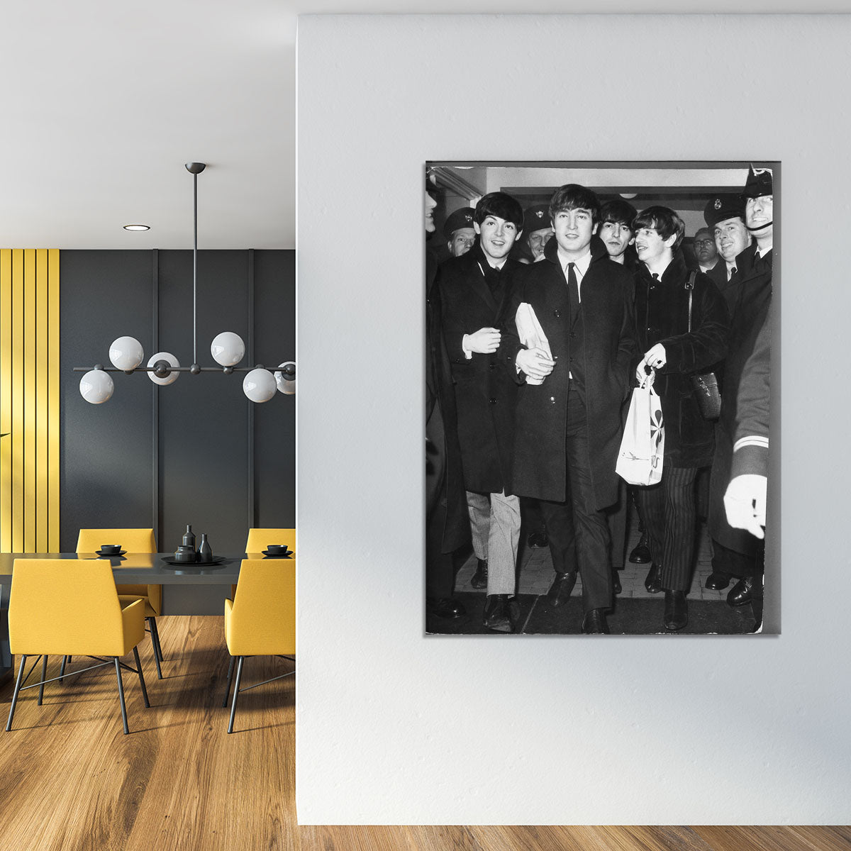 The Beatles arrive at London Airport Canvas Print or Poster - Canvas Art Rocks - 4