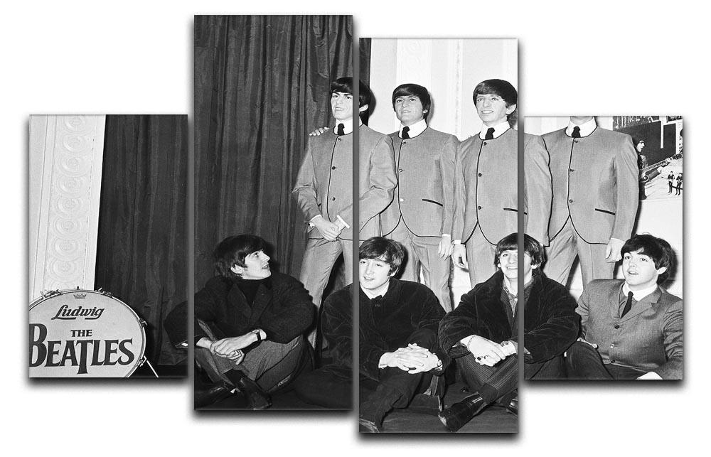 The Beatles at Madame Tussauds 4 Split Panel Canvas  - Canvas Art Rocks - 1