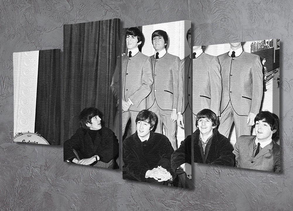 The Beatles at Madame Tussauds 4 Split Panel Canvas - Canvas Art Rocks - 2