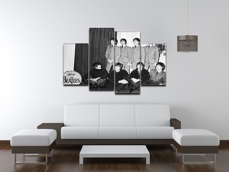 The Beatles at Madame Tussauds 4 Split Panel Canvas - Canvas Art Rocks - 3