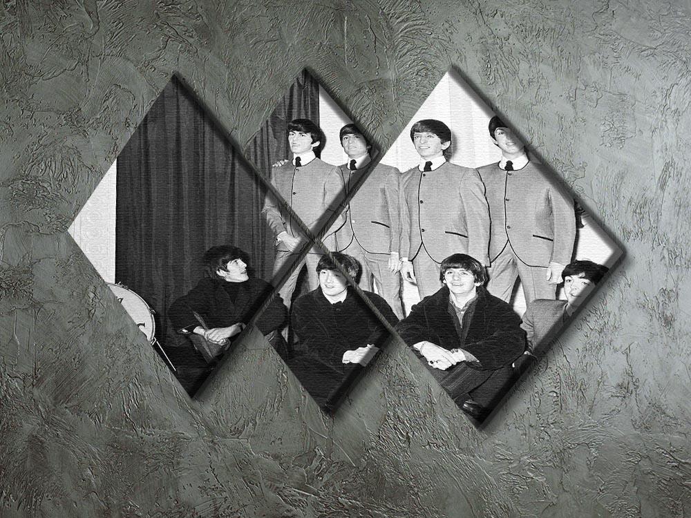 The Beatles at Madame Tussauds 4 Square Multi Panel Canvas - Canvas Art Rocks - 2
