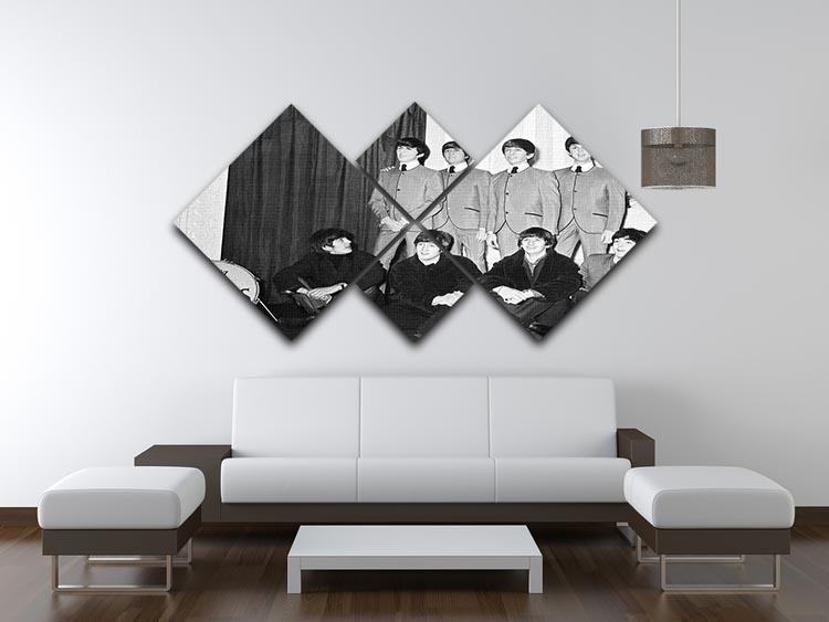 The Beatles at Madame Tussauds 4 Square Multi Panel Canvas - Canvas Art Rocks - 3
