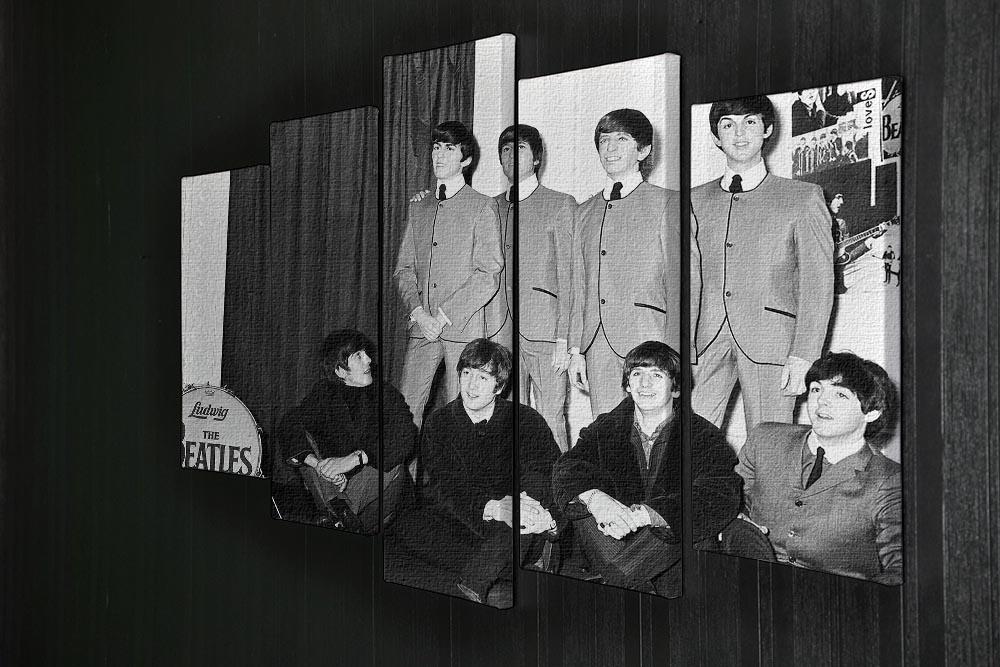 The Beatles at Madame Tussauds 5 Split Panel Canvas - Canvas Art Rocks - 2