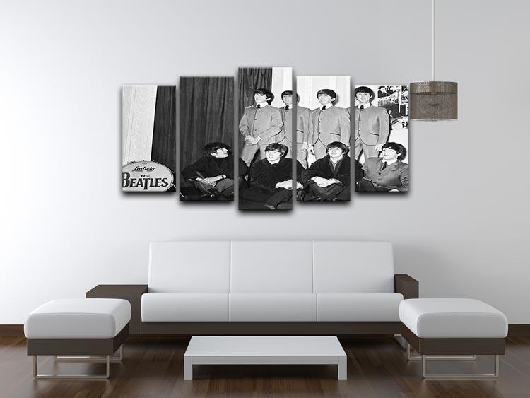 The Beatles at Madame Tussauds 5 Split Panel Canvas - Canvas Art Rocks - 3