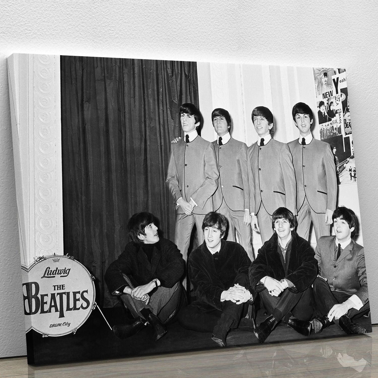 The Beatles at Madame Tussauds Canvas Print or Poster - Canvas Art Rocks - 1