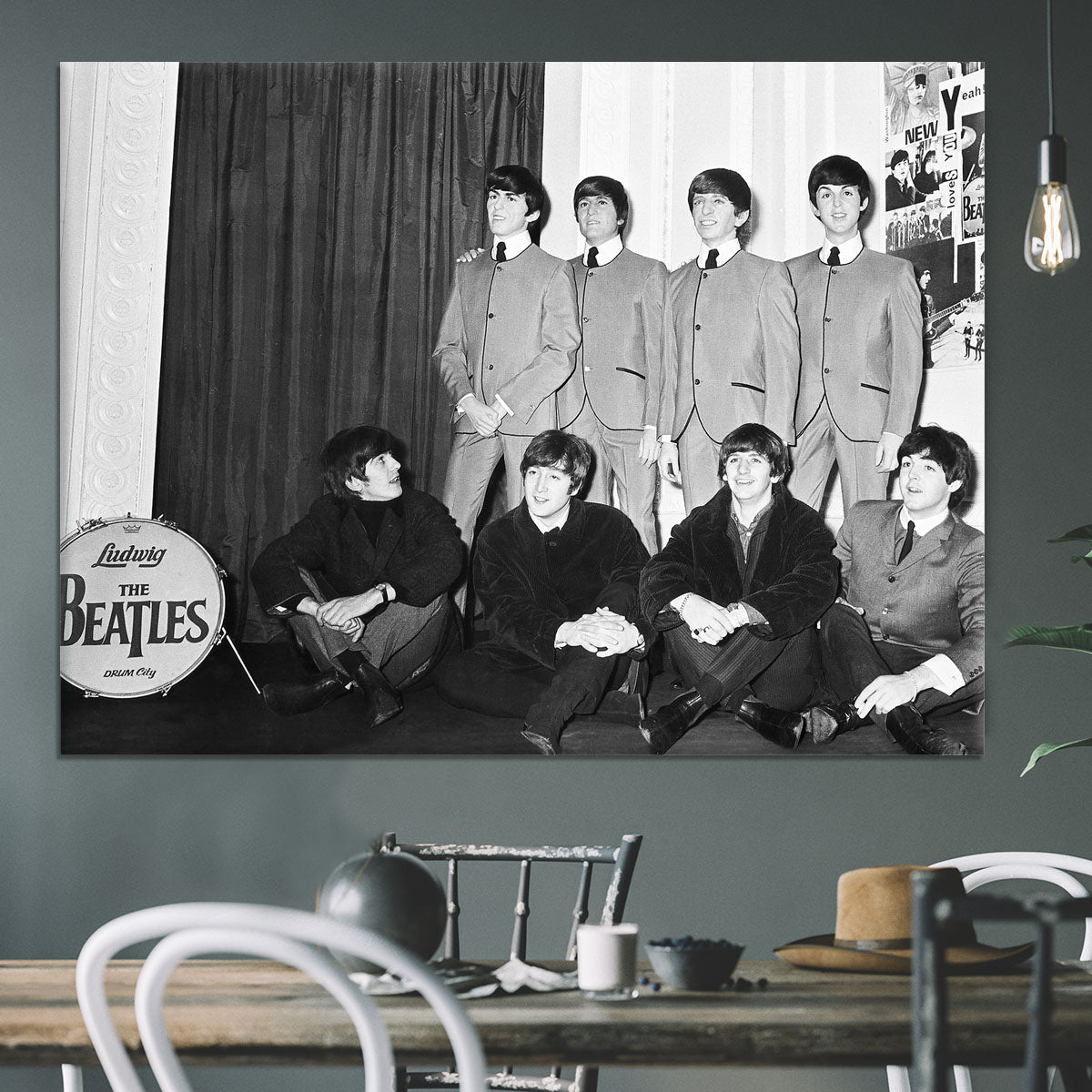 The Beatles at Madame Tussauds Canvas Print or Poster - Canvas Art Rocks - 3
