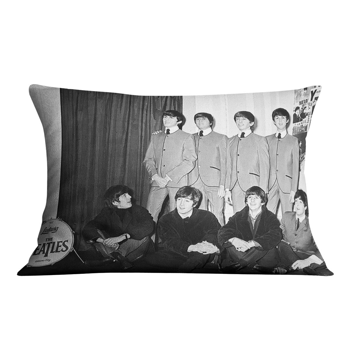 The Beatles at Madame Tussauds Cushion