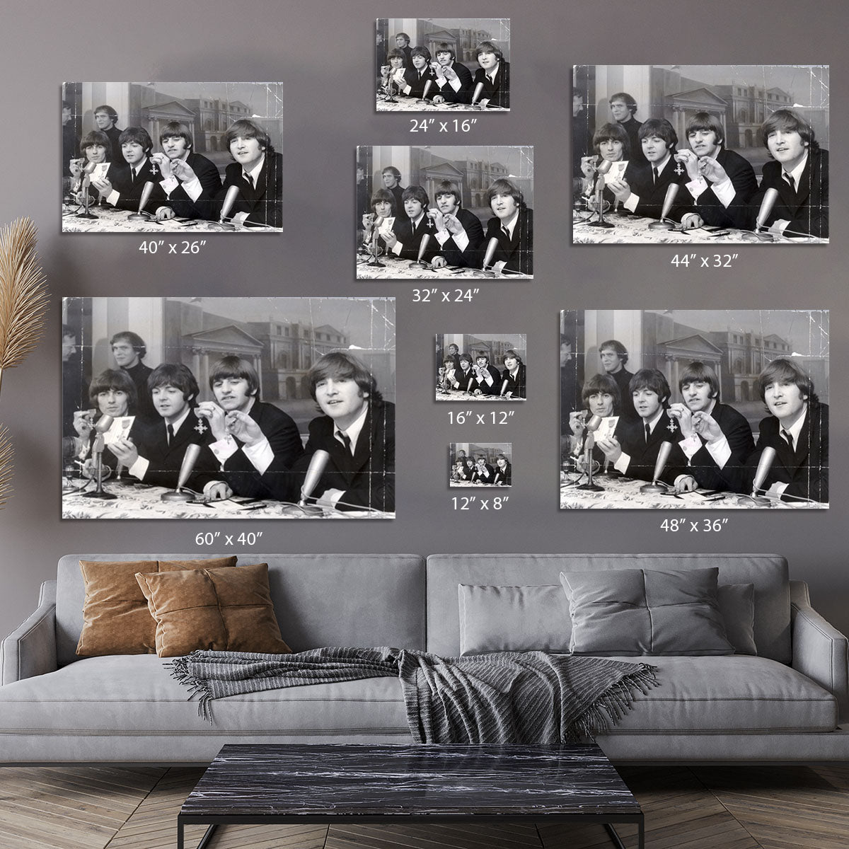 The Beatles at a press conference with their MBEs Canvas Print or Poster - Canvas Art Rocks - 7