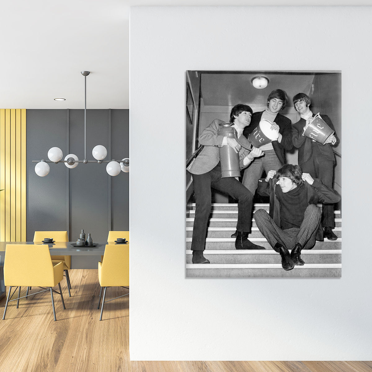 The Beatles backstage at the Liverpool Empire Canvas Print or Poster - Canvas Art Rocks - 4
