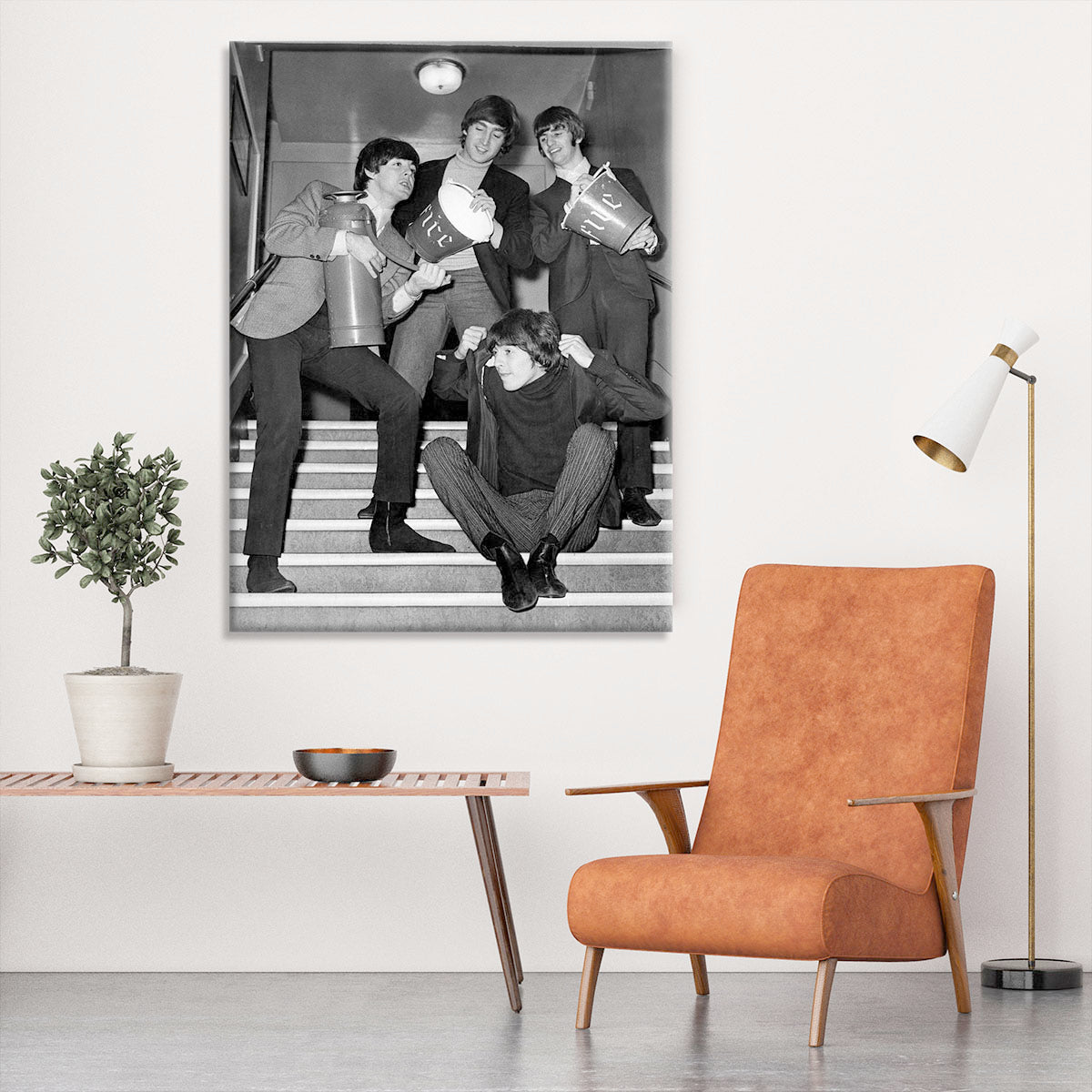 The Beatles backstage at the Liverpool Empire Canvas Print or Poster - Canvas Art Rocks - 6
