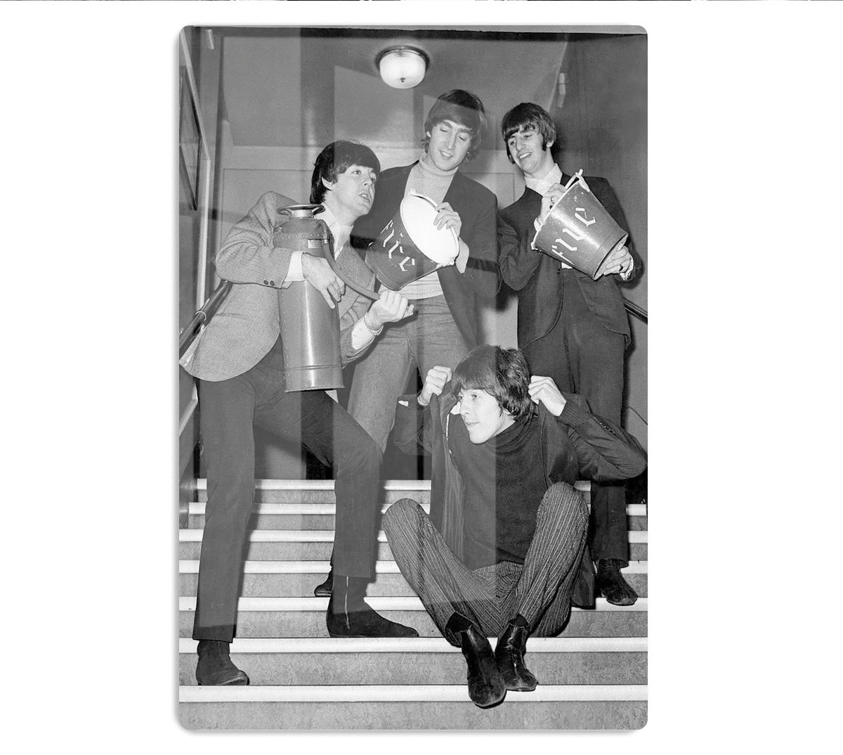 The Beatles backstage at the Liverpool Empire HD Metal Print
