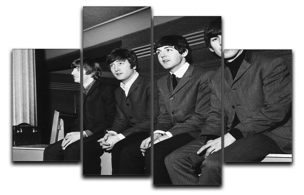 The Beatles backstage in Edinburgh 4 Split Panel Canvas  - Canvas Art Rocks - 1