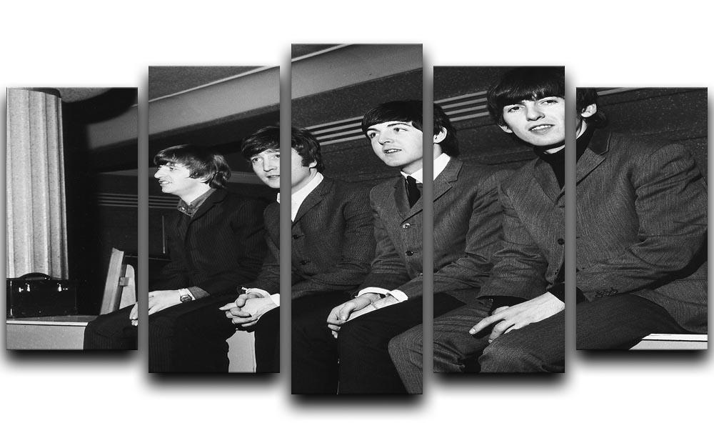 The Beatles backstage in Edinburgh 5 Split Panel Canvas  - Canvas Art Rocks - 1