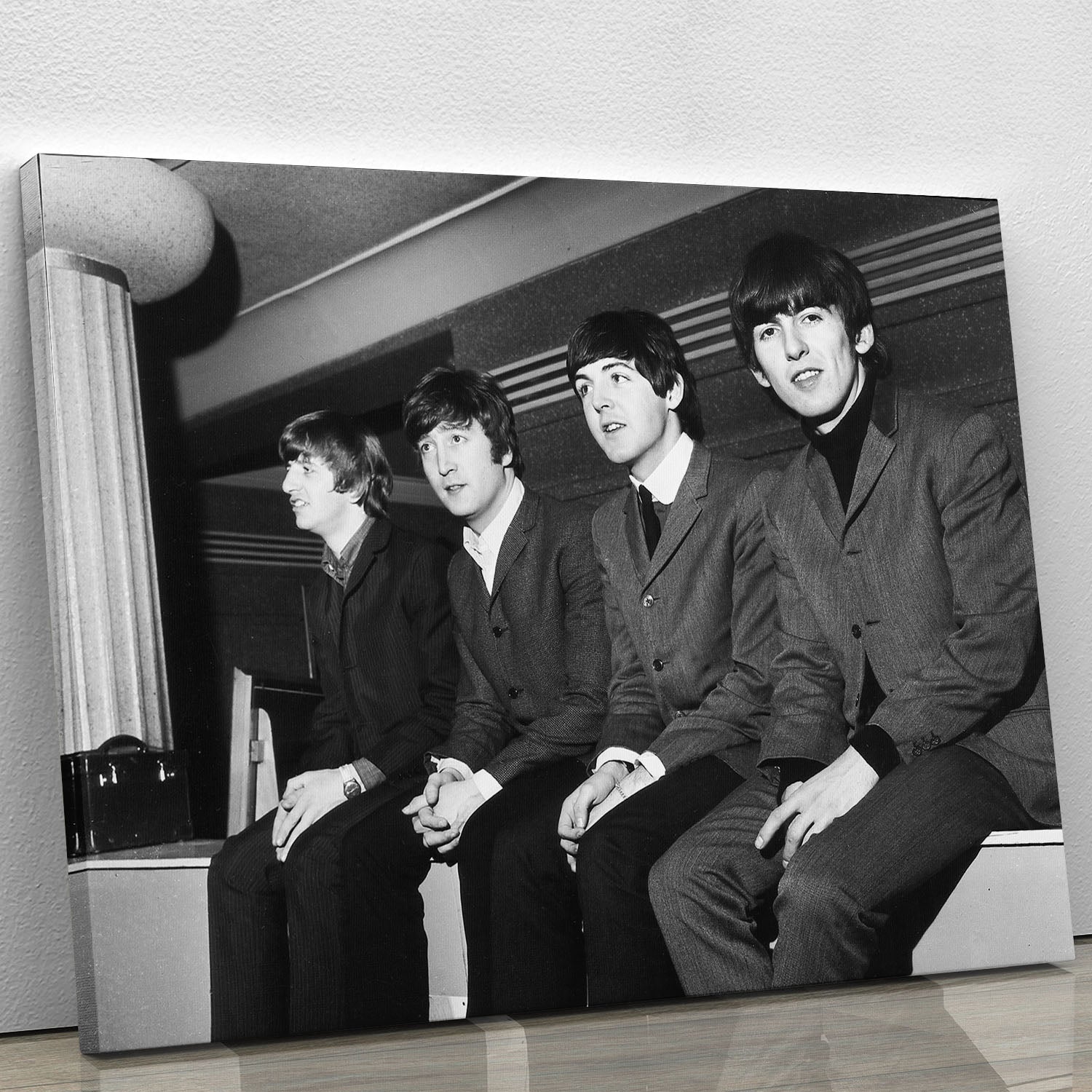 The Beatles backstage in Edinburgh Canvas Print or Poster - Canvas Art Rocks - 1