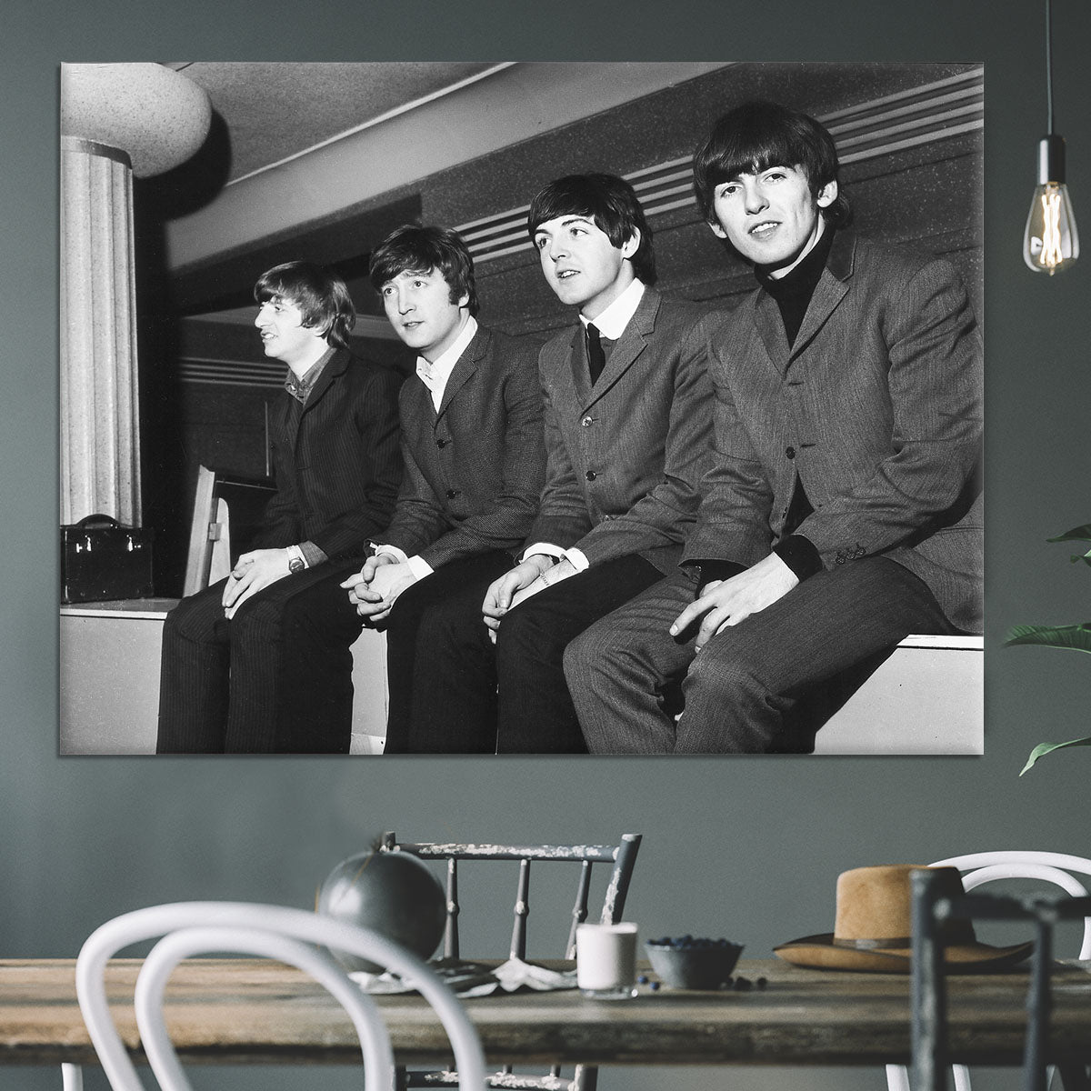 The Beatles backstage in Edinburgh Canvas Print or Poster - Canvas Art Rocks - 3