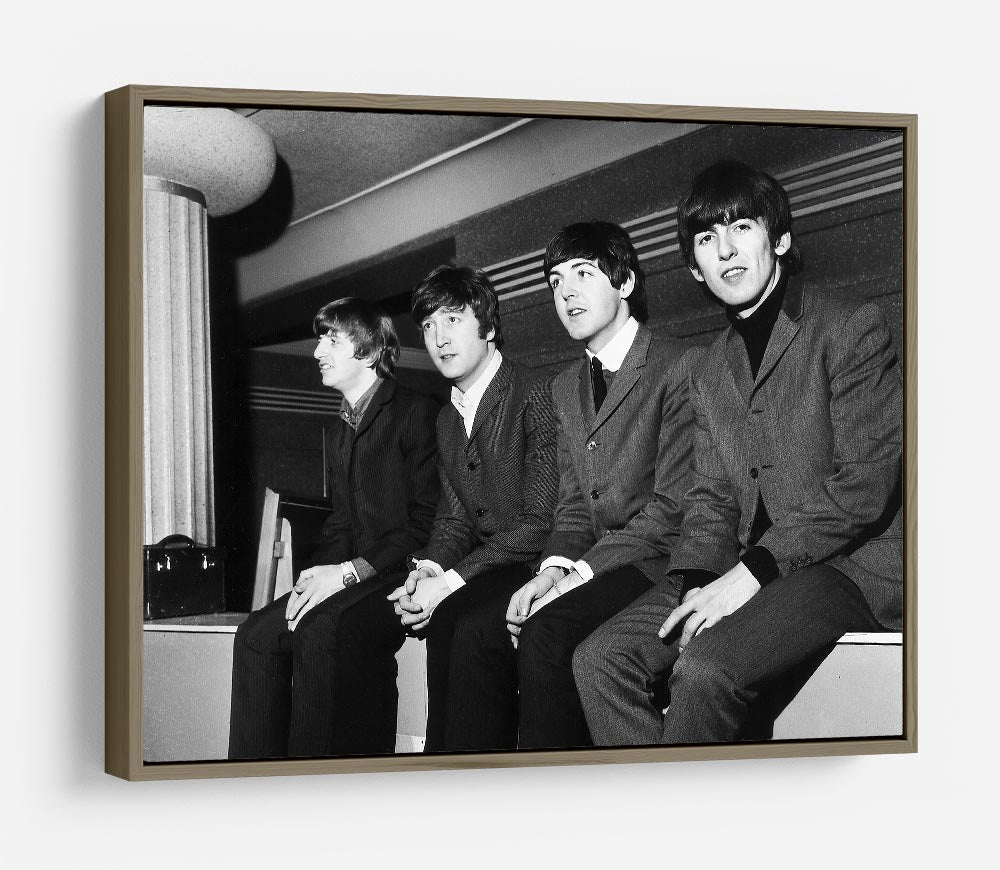 The Beatles backstage in Edinburgh HD Metal Print
