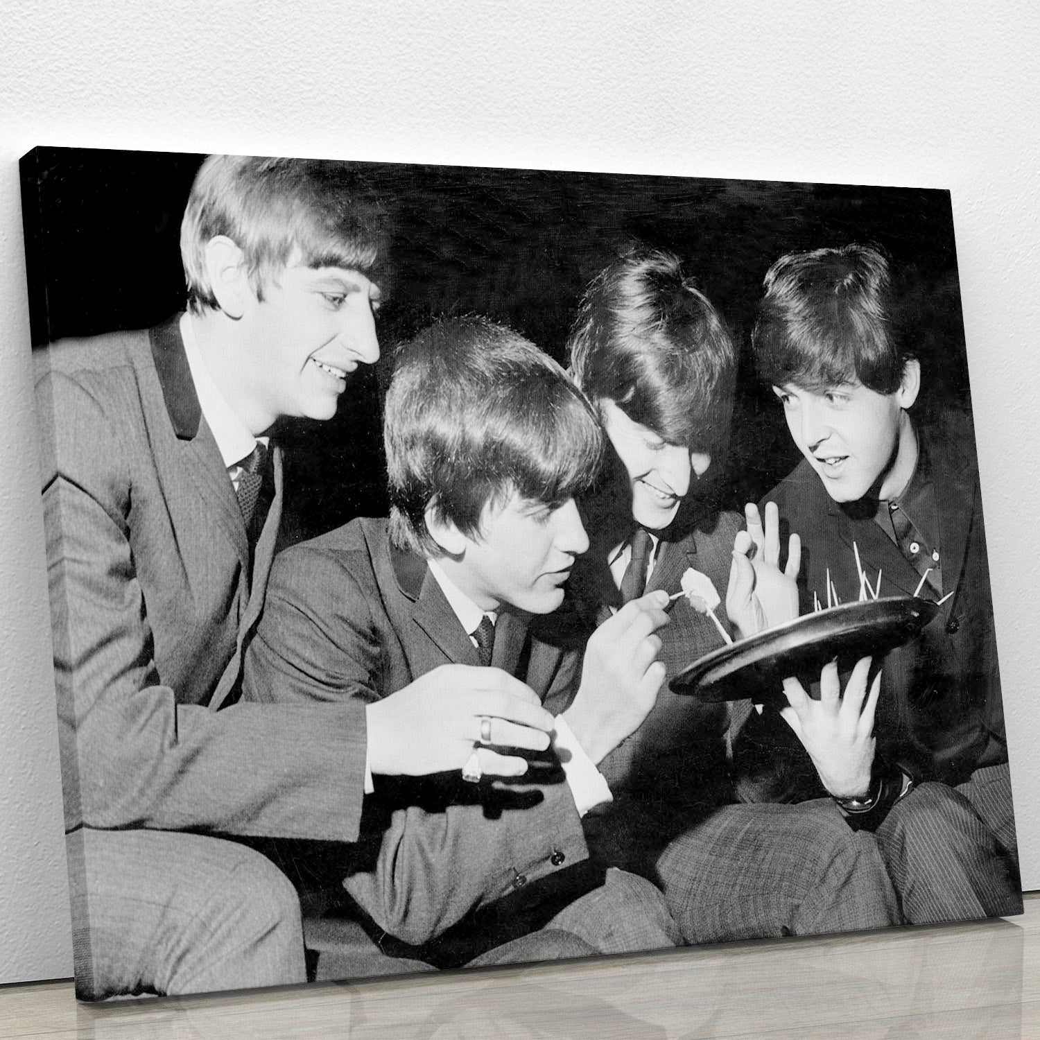 The Beatles before going on stage Canvas Print or Poster - Canvas Art Rocks - 1