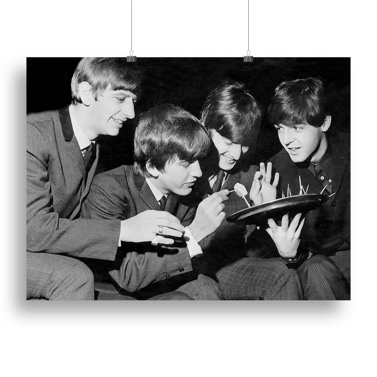 The Beatles before going on stage Canvas Print or Poster - Canvas Art Rocks - 2