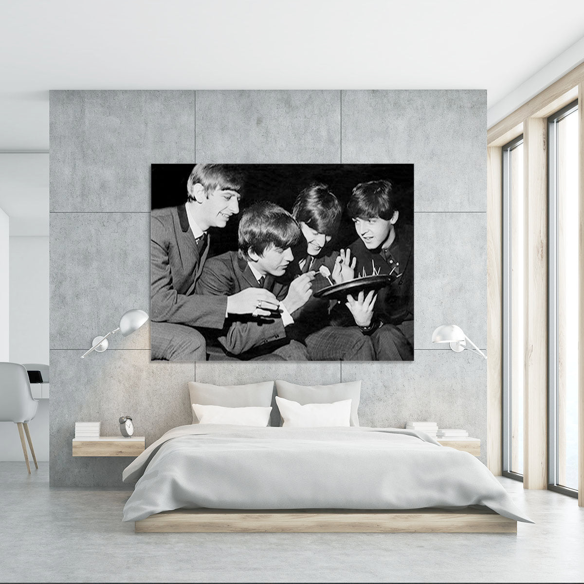 The Beatles before going on stage Canvas Print or Poster - Canvas Art Rocks - 5