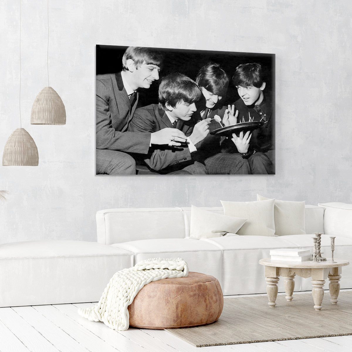 The Beatles before going on stage Canvas Print or Poster - Canvas Art Rocks - 6