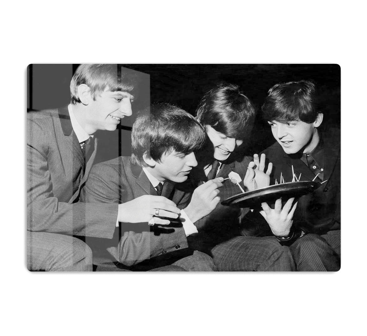 The Beatles before going on stage HD Metal Print
