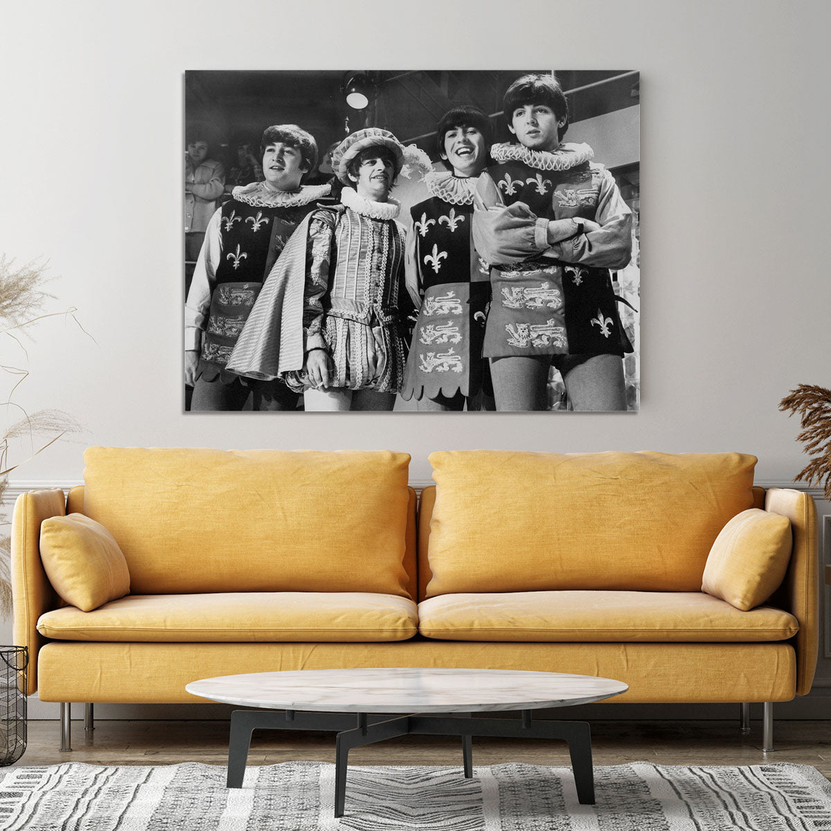 The Beatles dressed in Elizabethan costume for a TV show Canvas Print or Poster - Canvas Art Rocks - 4