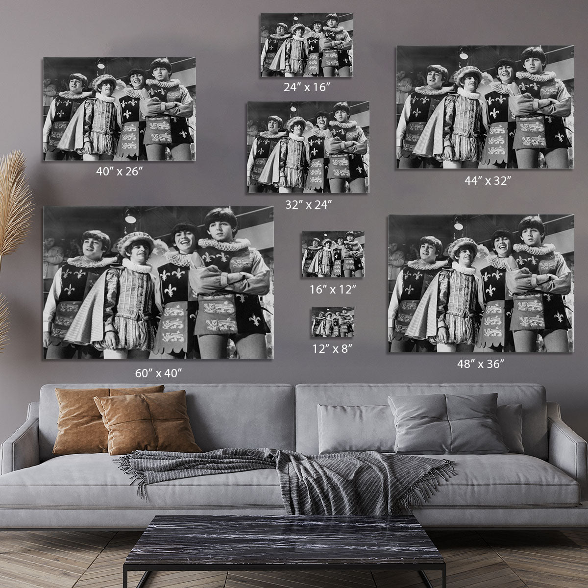 The Beatles dressed in Elizabethan costume for a TV show Canvas Print or Poster - Canvas Art Rocks - 7