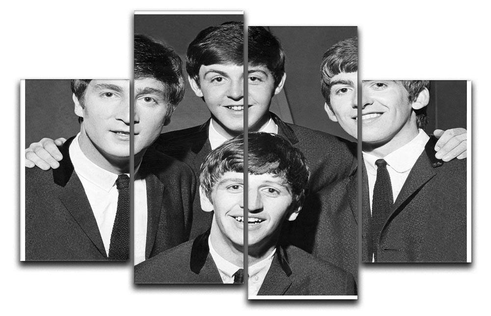 The Beatles in 1963 4 Split Panel Canvas  - Canvas Art Rocks - 1
