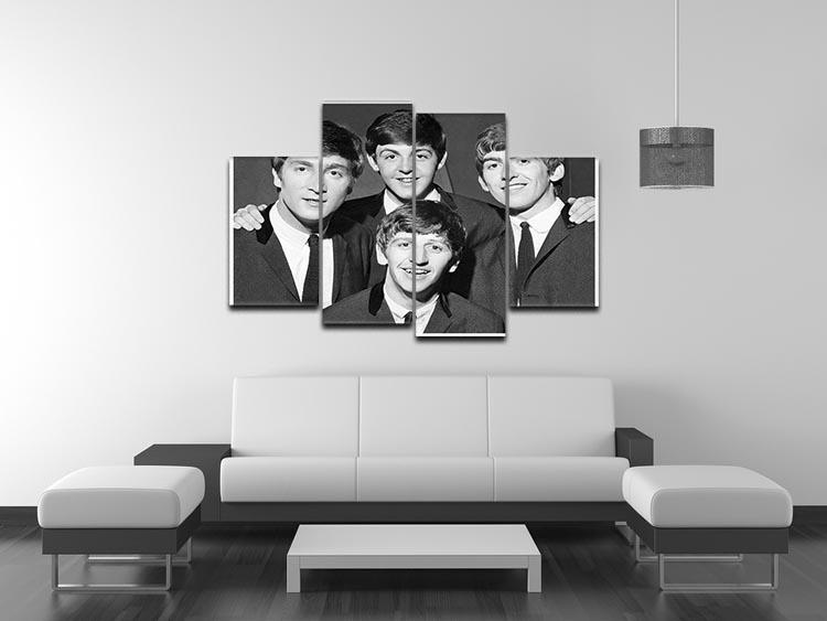 The Beatles in 1963 4 Split Panel Canvas - Canvas Art Rocks - 3