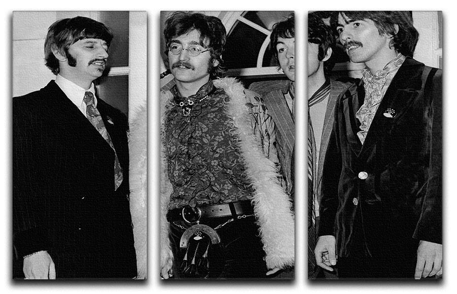 The Beatles in 1967 3 Split Panel Canvas Print - Canvas Art Rocks - 1