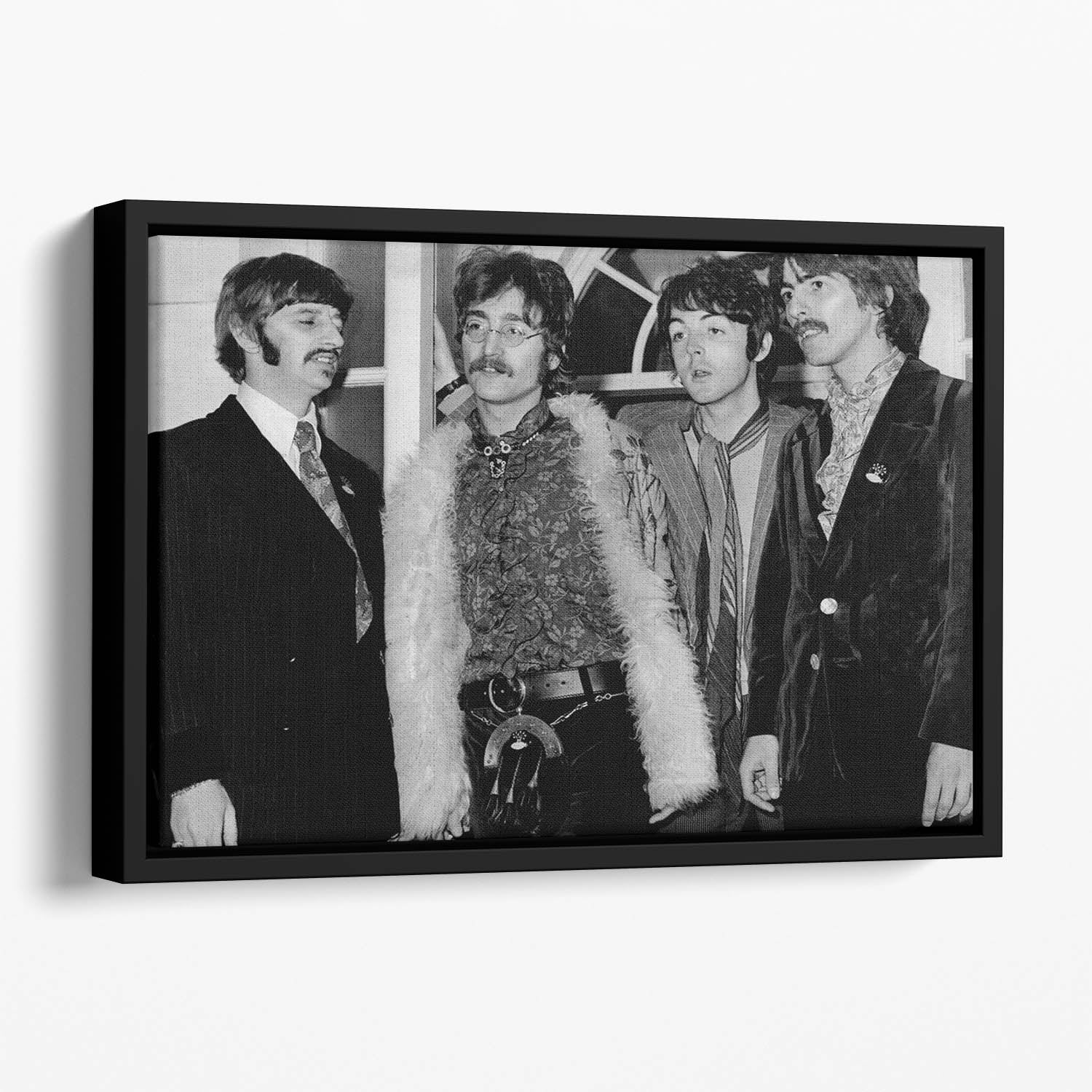 The Beatles in 1967 Floating Framed Canvas