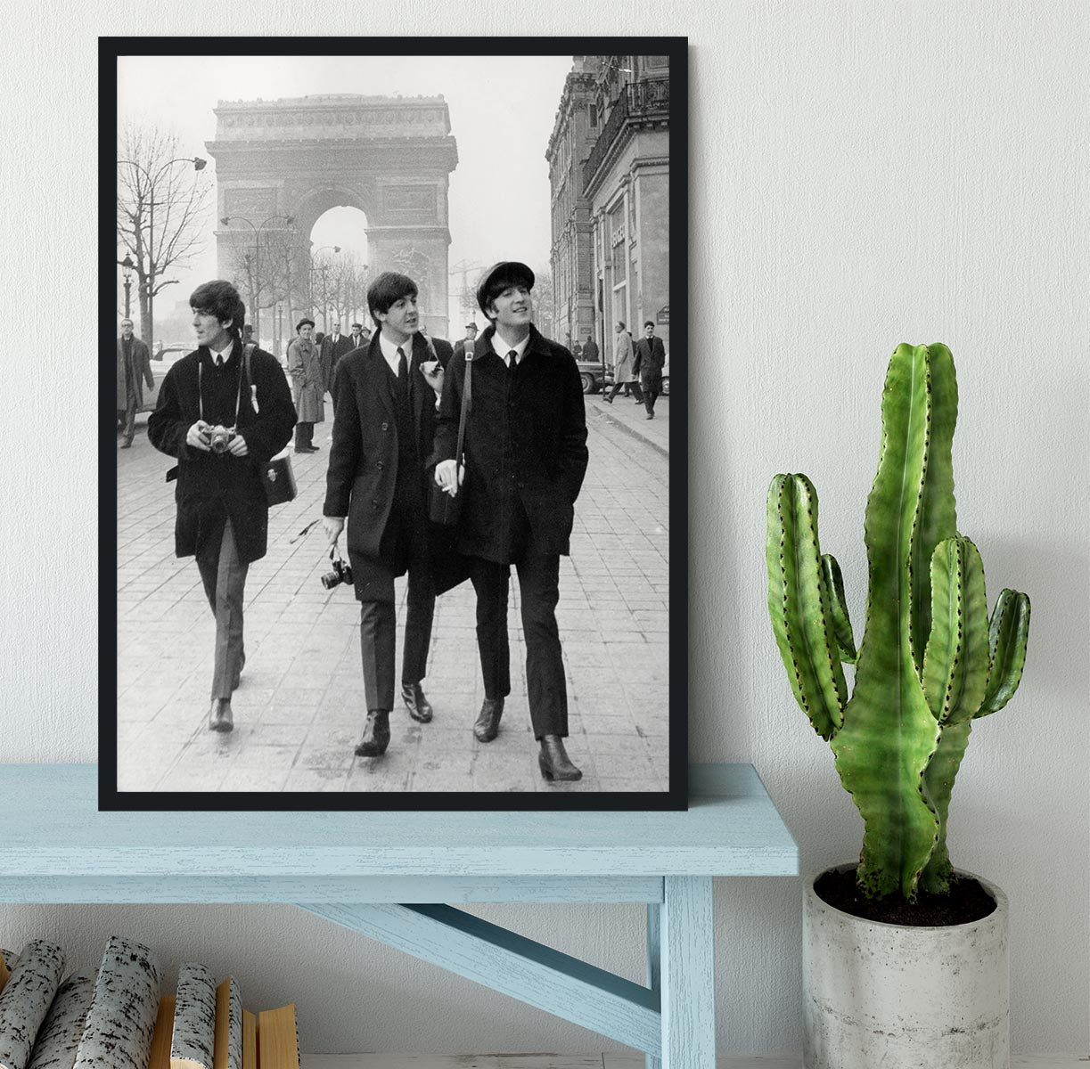 The Beatles in Paris Framed Print - Canvas Art Rocks - 2