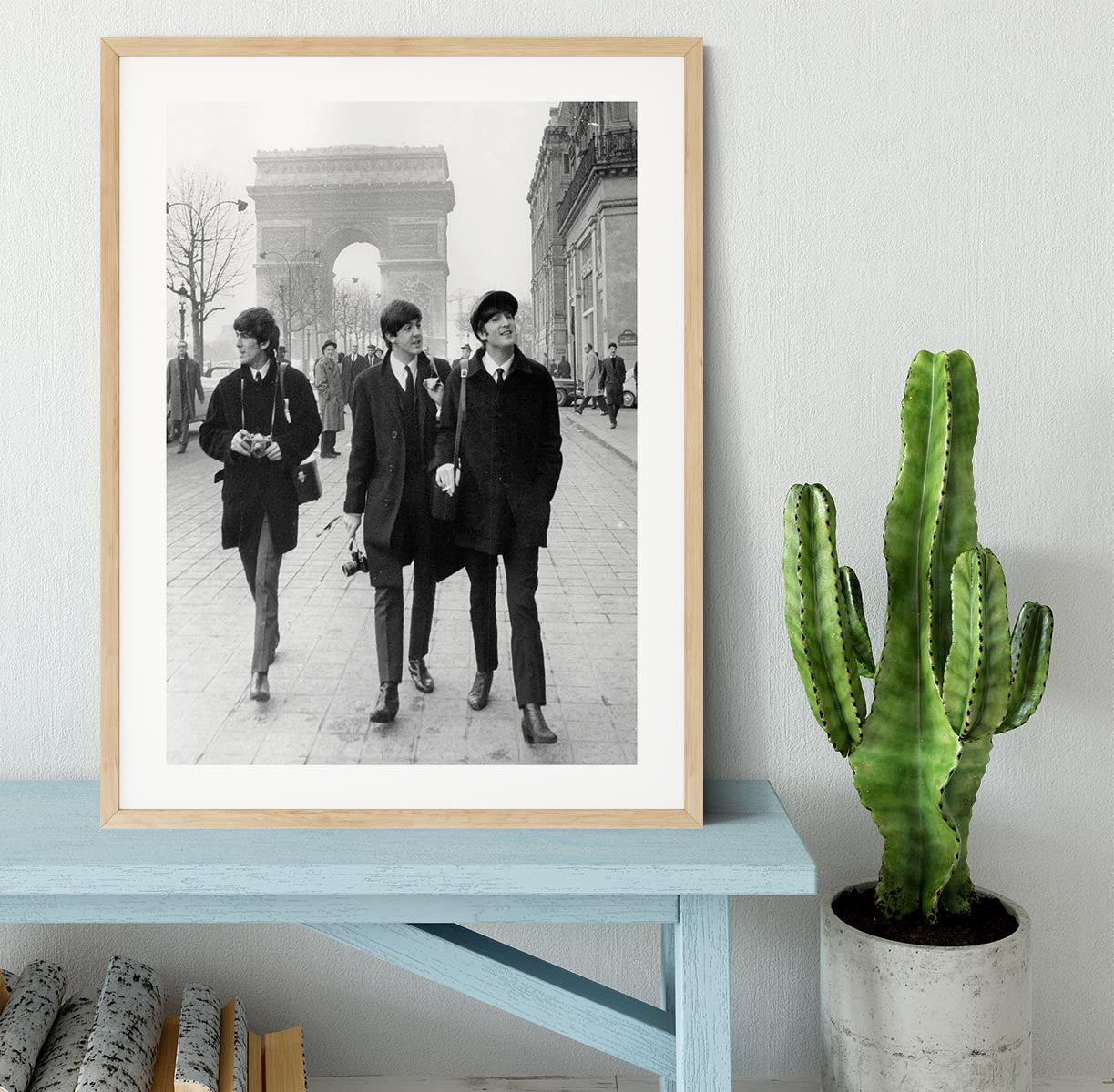 The Beatles in Paris Framed Print - Canvas Art Rocks - 3