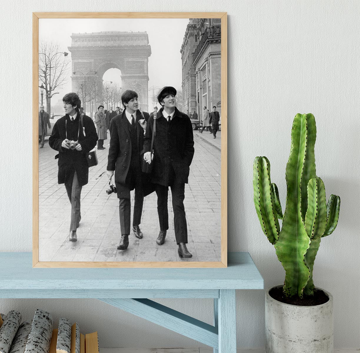 The Beatles in Paris Framed Print - Canvas Art Rocks - 4