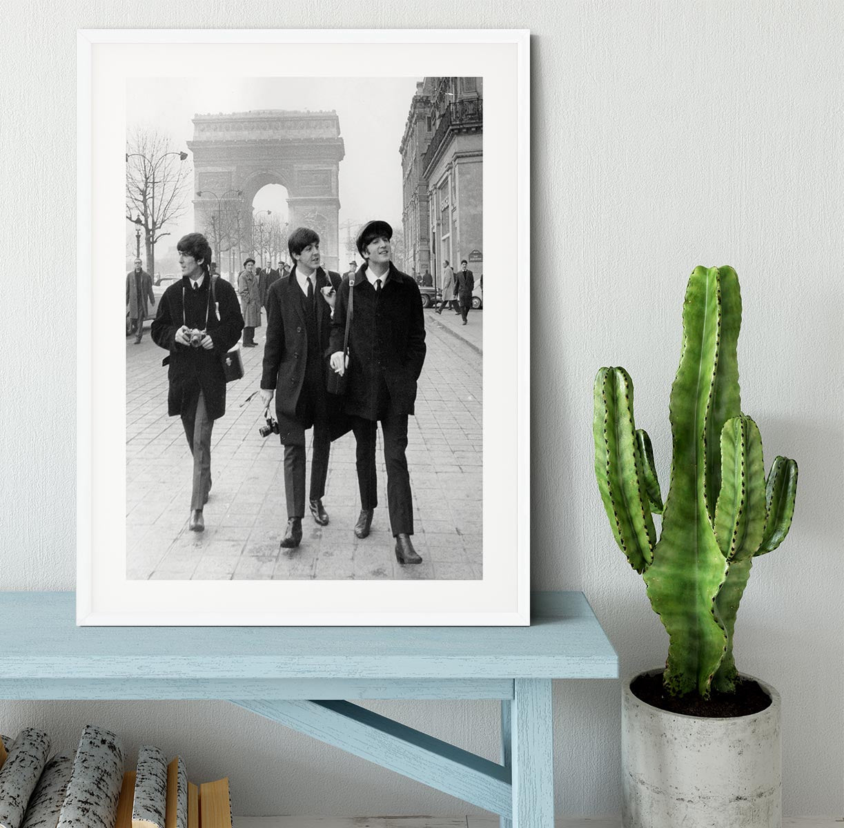 The Beatles in Paris Framed Print - Canvas Art Rocks - 5